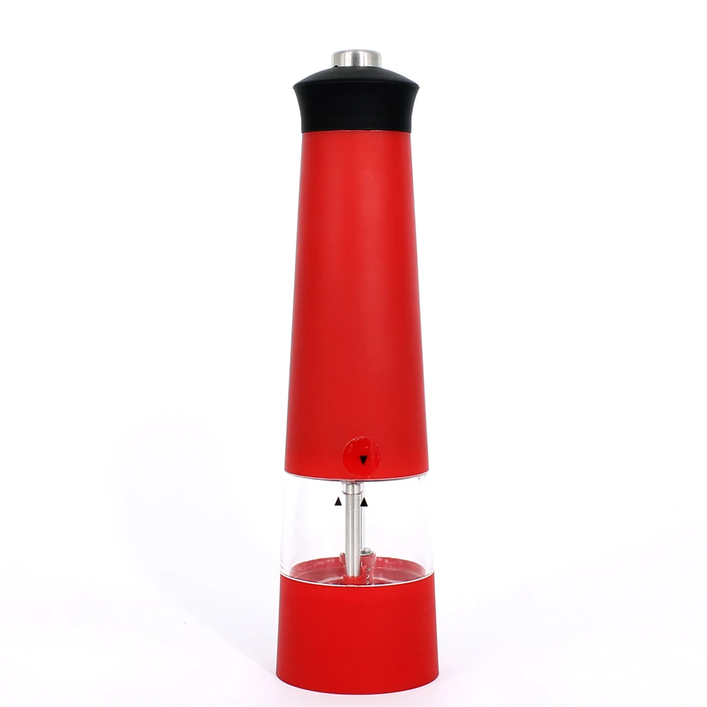 oukai electric salt pepper grinder with ceramic core in tower shape colorful body