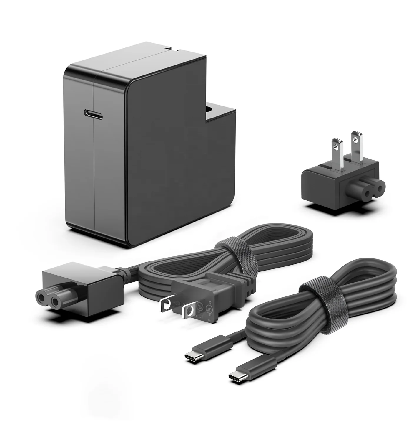 2 в 1 PD 3,0 65 Вт USB Type C зарядное устройство для ноутбука адаптер для путешествий съемный штекер с usb-c на usb-c кабель 65 Вт Type-C адаптер питания