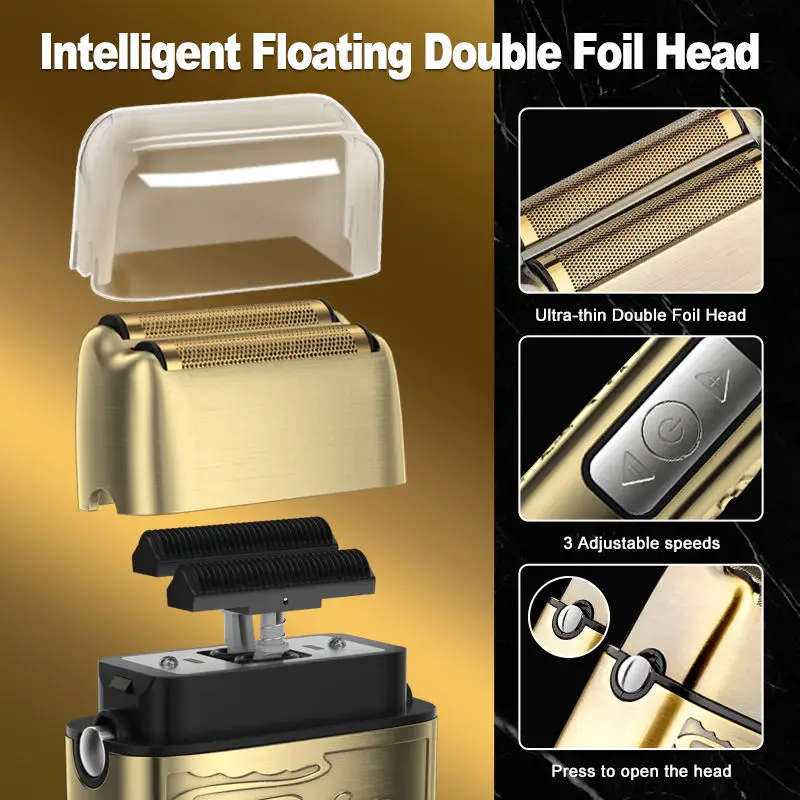 4D 965 Vintage Professinal Mens Hair Clipper Beard Grooming Set Retro Electric Barber Machine Hair Trimmers Stainless Steel