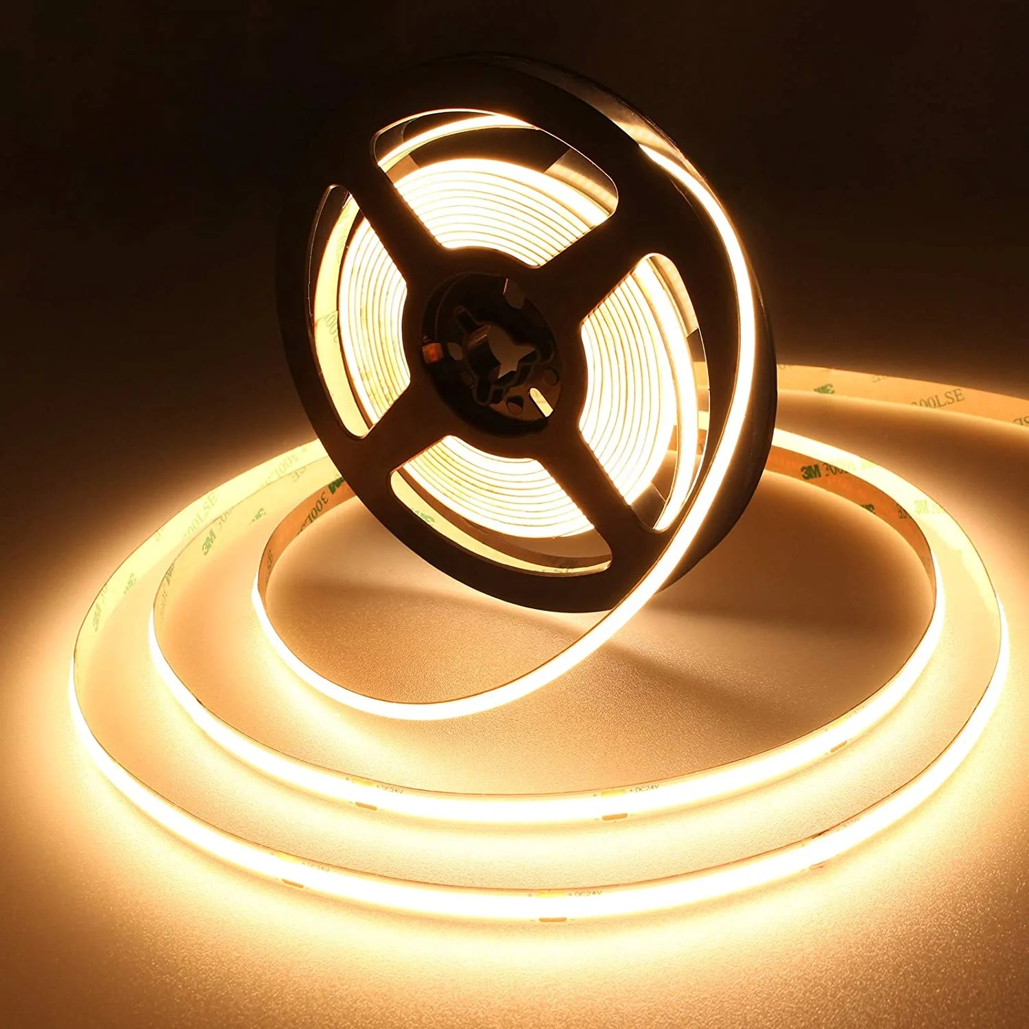 Good price 12V 24V led tape light flexible white dotless cob led strip lights with 480pcs luces flip chips per meter
