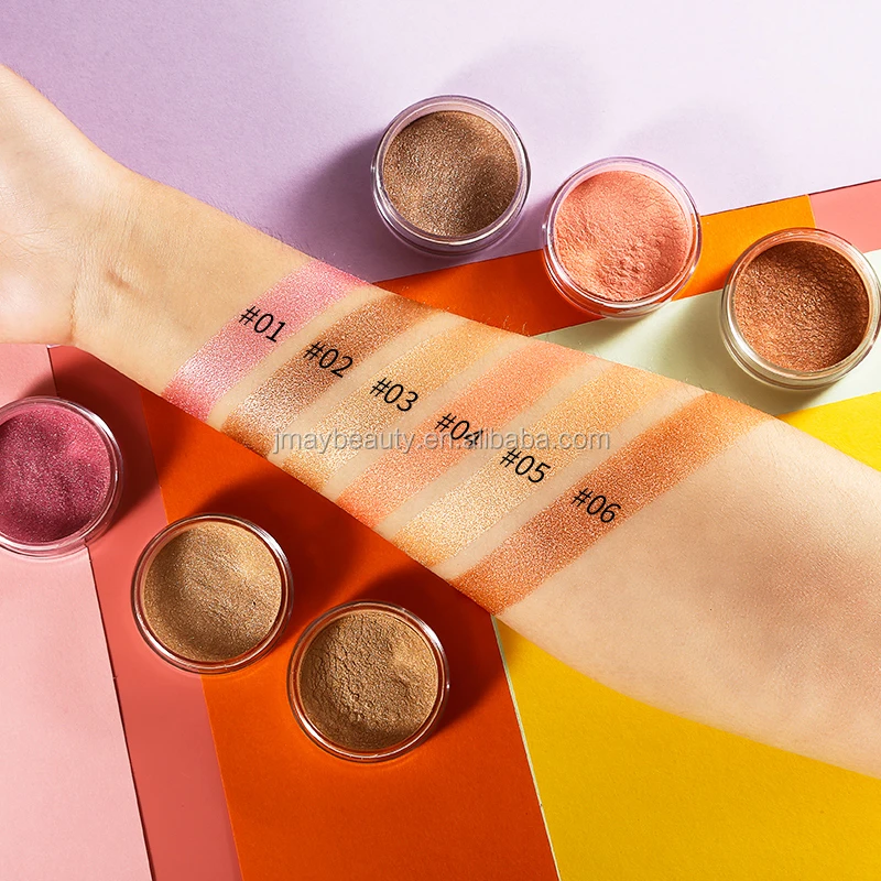 
Diamond Rose gold waterproof shimmer glow bronzer highlighter makeup EyeShadow Loose Powder high Pigment Metallic Illuminator 