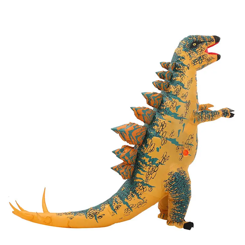 Christmas Dinosaur Inflatable Costume Riding A Tyrannosaurus Rex Cartoon Character Costume Outdoors Inflatable Costume