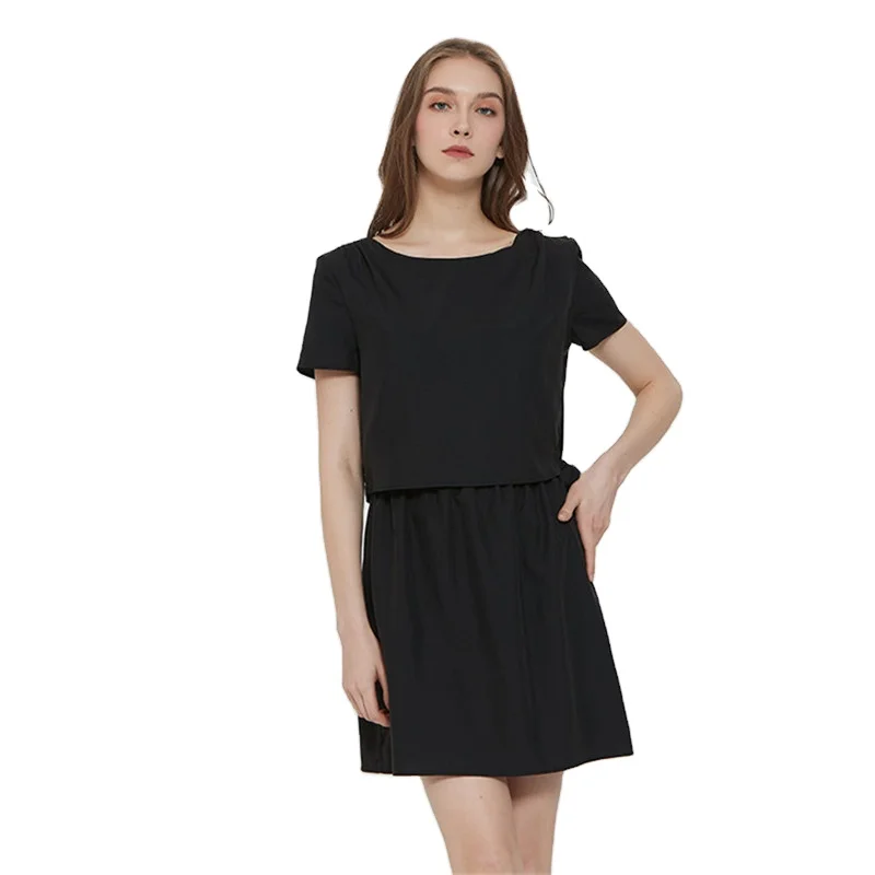 Modal Short Sleeve casual  dresses Knee Length dress plus size woman casual d maternity  summer dress 2021