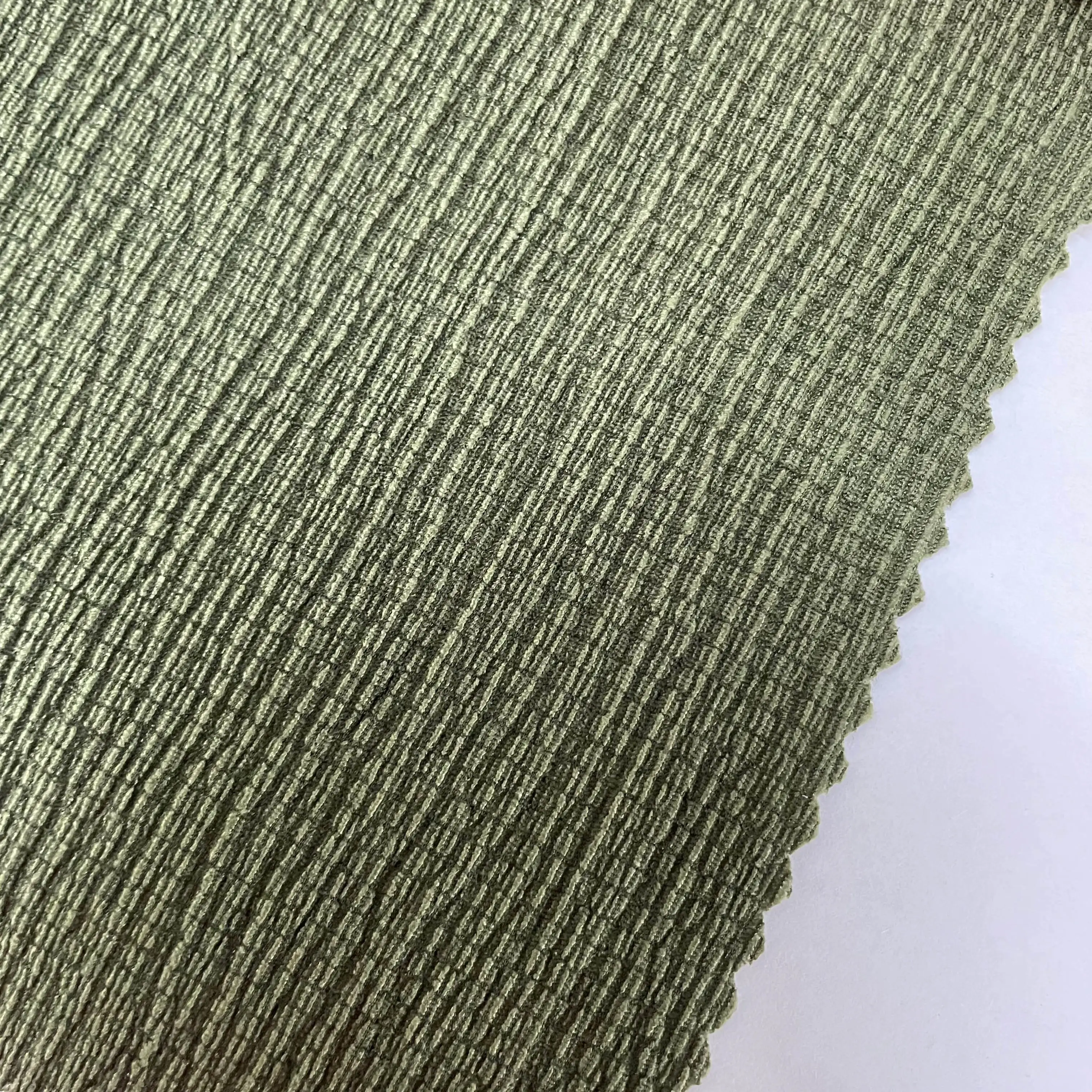 Multi-color fashion knitted 125gsm weave wrinkle textured fabric plain dyed polyester crepe fabric
