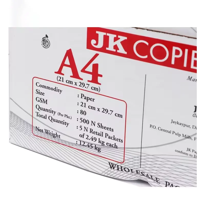 Оптовая цена JK копировальная машина A4 бумага премиум качества 70gsm 75gsm 80gsm