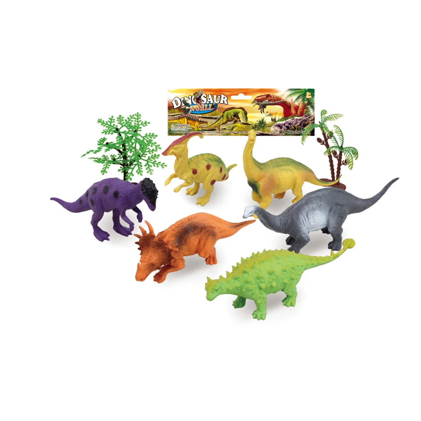 Cartoon Small Wild Mini 3d Kids Pvc Plastic Farm Dinosaur Jungle Zoo Set Animal Toys