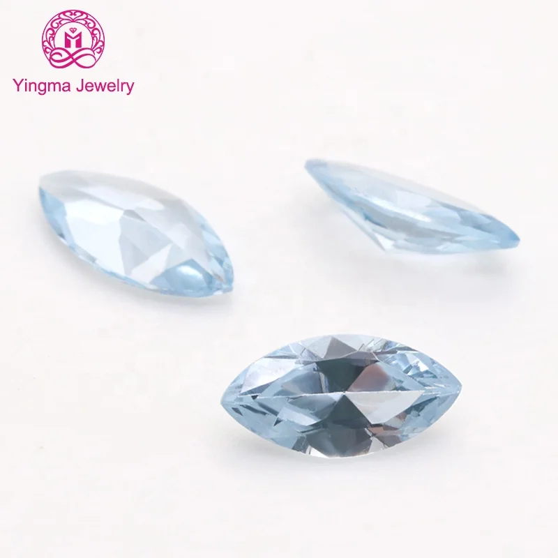 Wuzhou hot sell marquise shape spinel gemstone 1.5*3 mm to 6*12 mm high temperature resistance loose synthetic 106# spinel stone