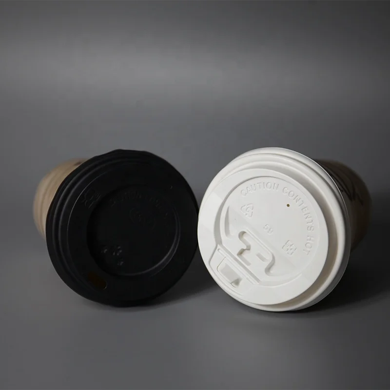 Free Custom Colored Cups Decorations Corrugated Compostable Plastic Cap Paper Cup With PE Lids