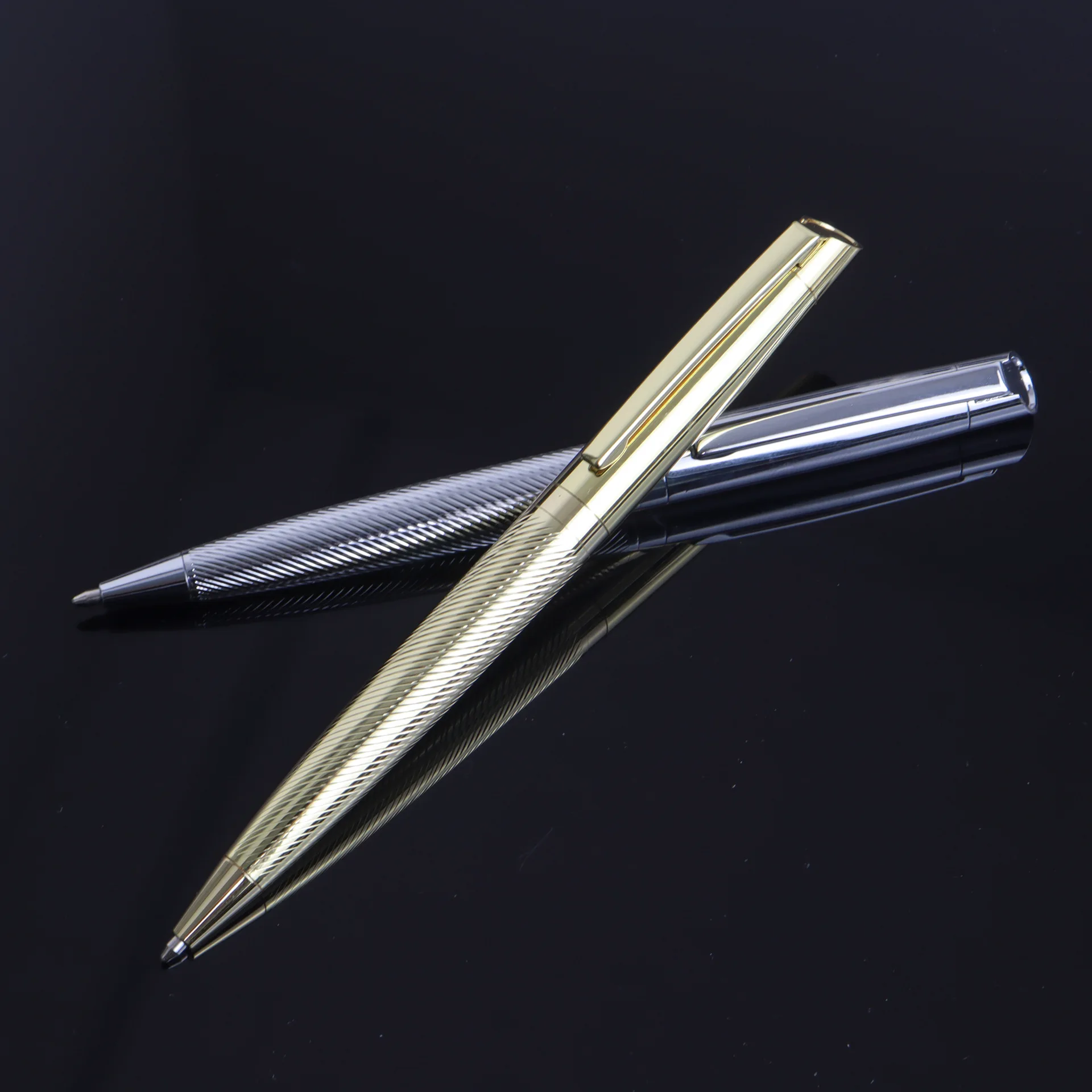 High Quality Kailong Pen Twist Ballpen Custom Logo Metal Ballpen Machinery Personalized Gift Metal Rod Ball Pen Gel Blue ink Pen
