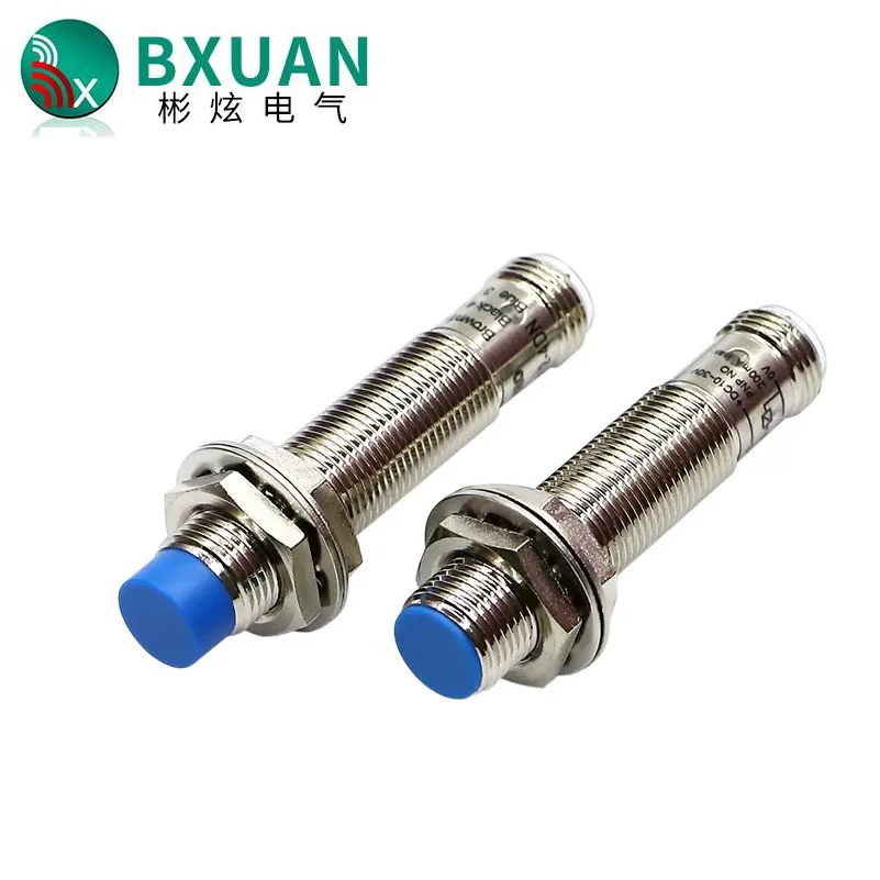 BXUAN 10-30VDC detection distance 6mm three wire output NPN NO M12 proximity sensor inductive proximity switch switch sensor