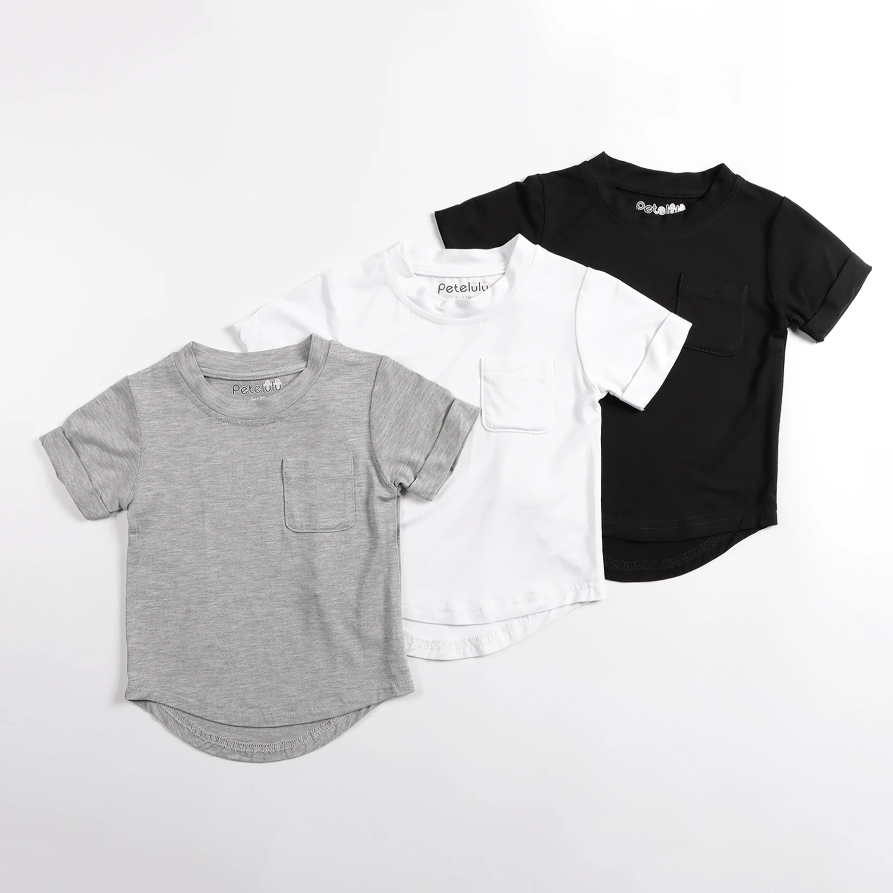 Kids Blank bamboo T Shirts Tops For Child Infant Custom Summer Solid Tee Children Boy Oversize Kids Clothing