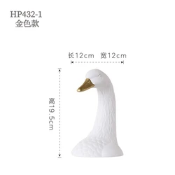 Wholesale Nordic modern pink swan ceramic vase ornaments white unglazed dried flower arrangement creative ornament