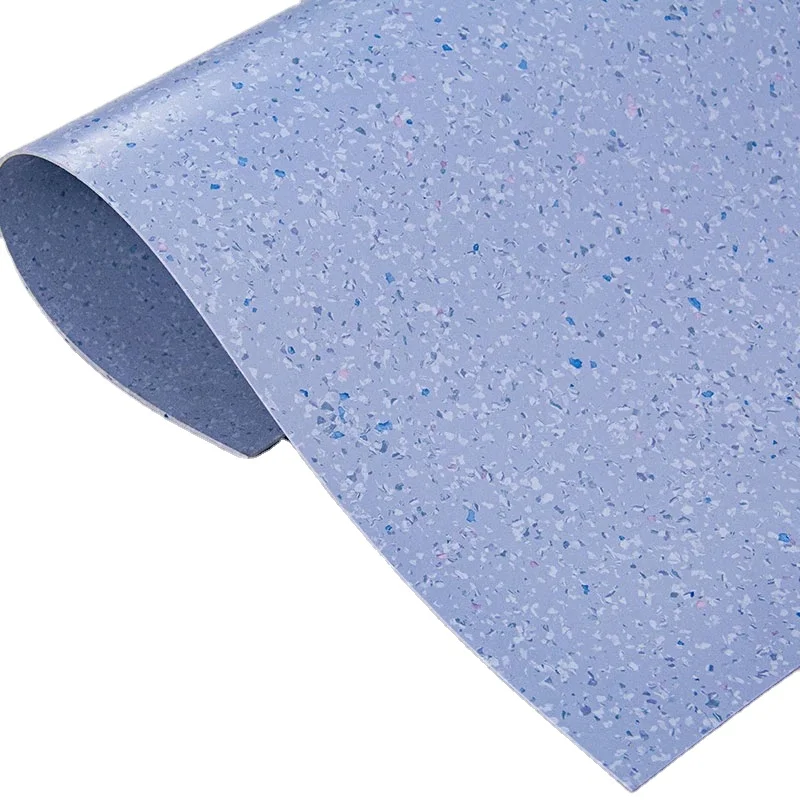 Waterproof Non-Slip Homogeneous Lvt PVC/Spc ESD Tile Vinyl Raised Anti-Static Flooring Roll for Clean Room/Hospital