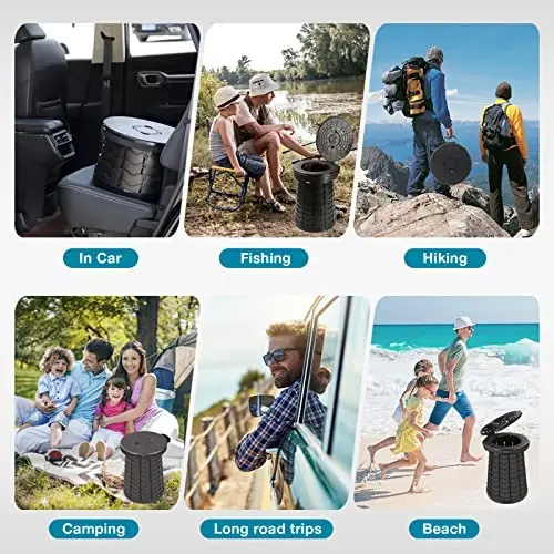 Outdoor Camping Washable Plastic Potty Integrated Bucket Self Driving Foldable Toilet Portable Camping Toilet stool