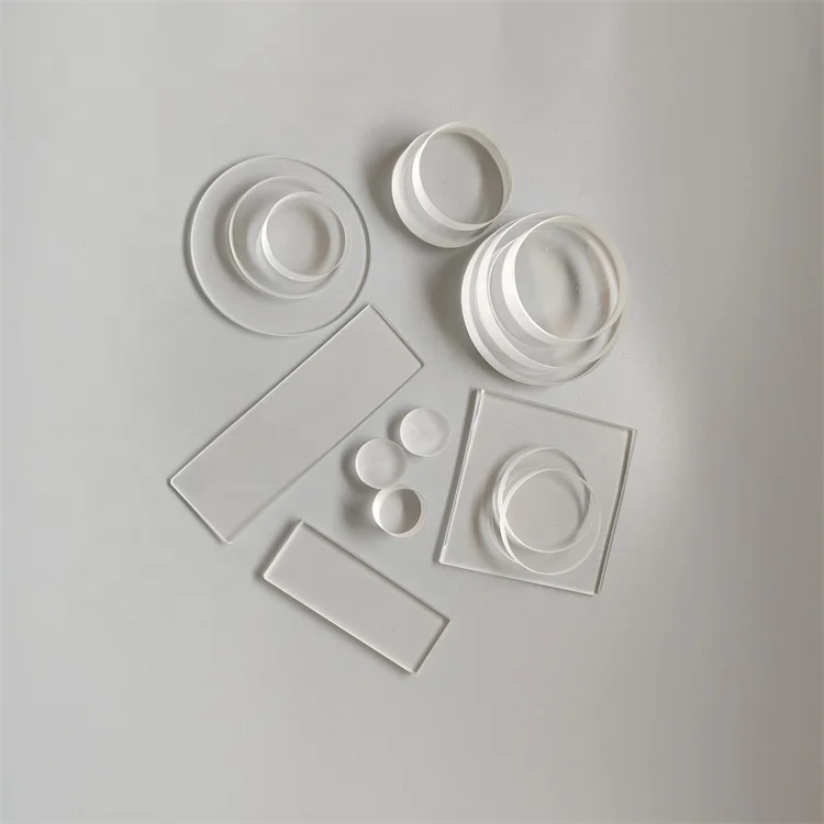 High permeability borosilicate optical ultra-white glass round shaped tempered glass sheet