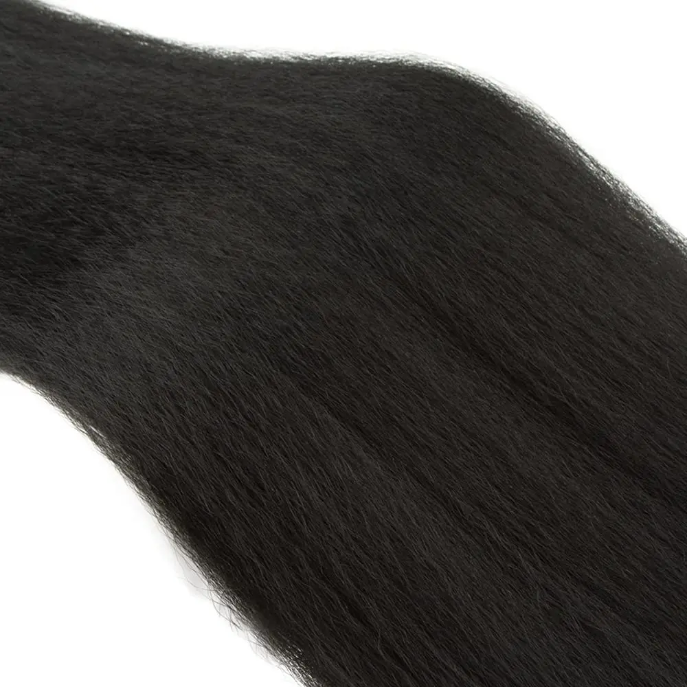 Wholesale  hair bundle Brazilian kinky straight virgin hair bundle natural black