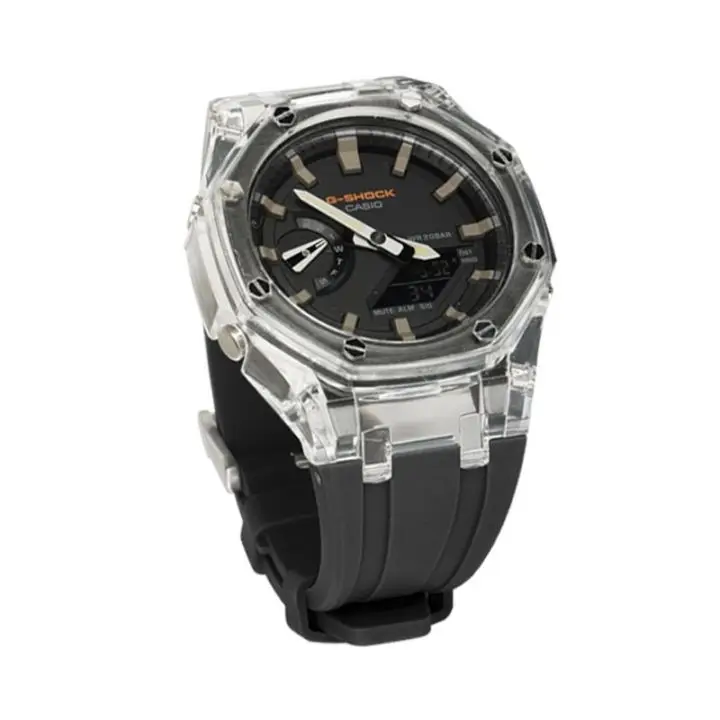 Bezel Third Generation 38mm Silicone Band for Iwatch for G Shock GA-2100