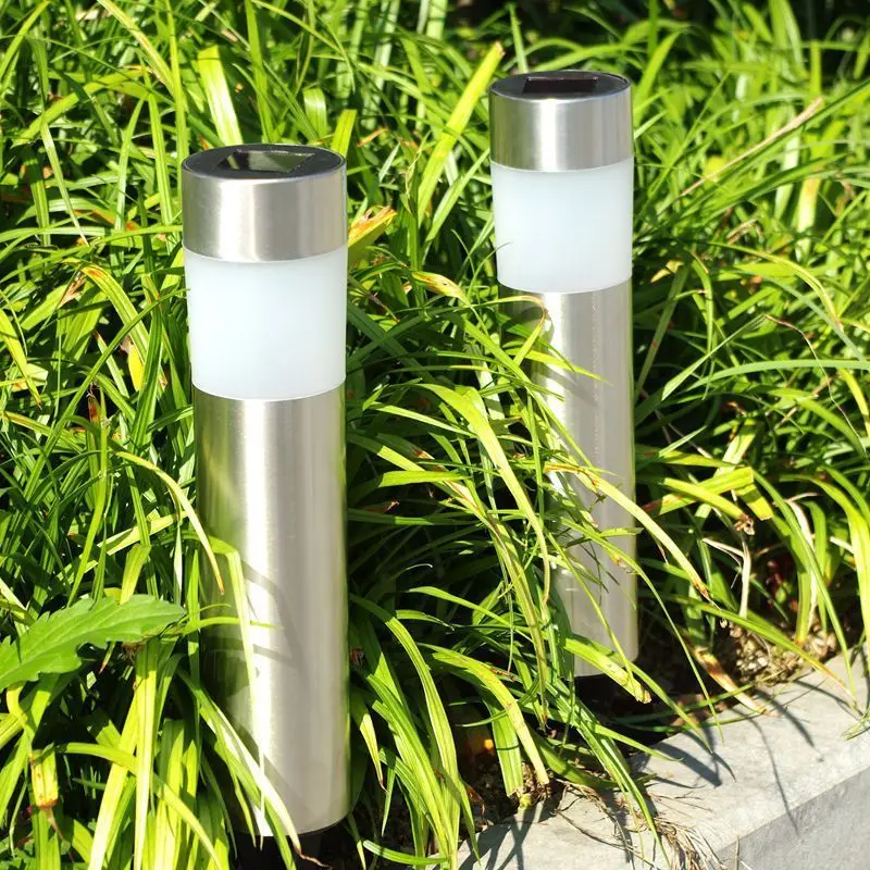 Stainless Steel Solar Led Garden Bollard Light for Border Driveway Pathway Walkway Landscape Parterre Lawn Lamp