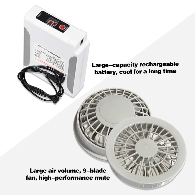 Air Condition Jacket  Fan Cooling Clothes with Rechargeable Battery for Summer Hot Weather