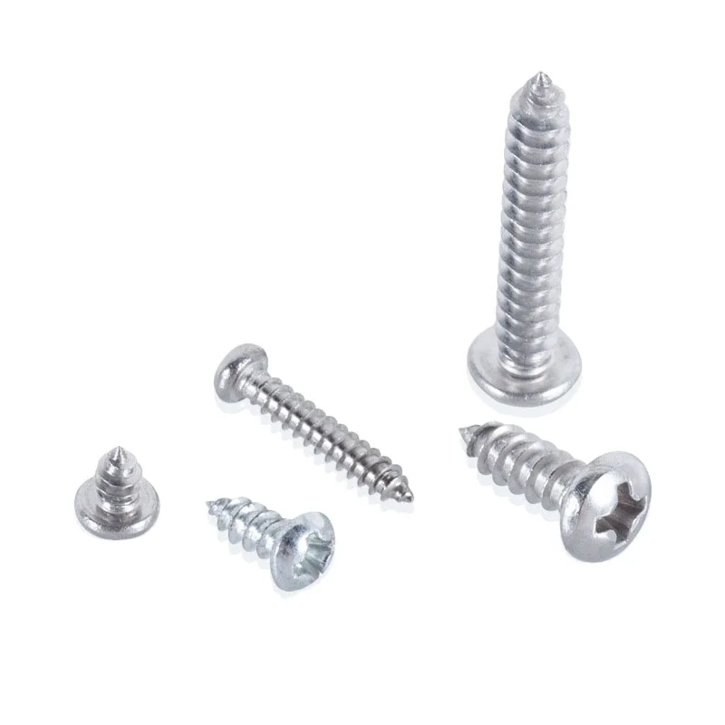DIN7050 M1 M2 M3 M4-M8 High Quality SS304 316 Stainless Steel Phillips Pan Head Self-Tapping Screw Cross Screw