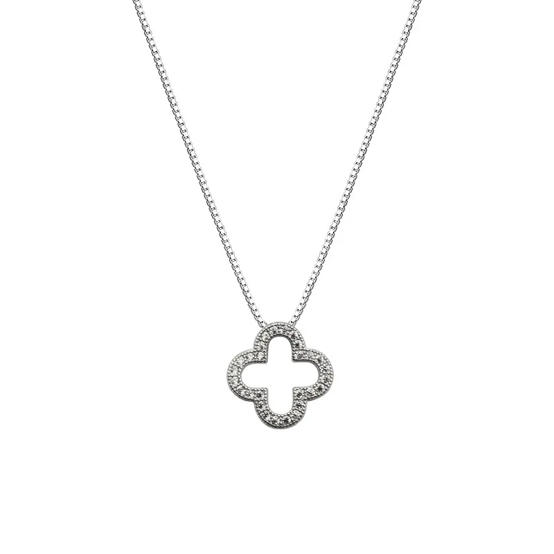 Factory Wholesale Fashion Jewelry Necklaces Sterling Silver 925 Jewelry Butterfly Four-Leaf Clover  For Daily Life