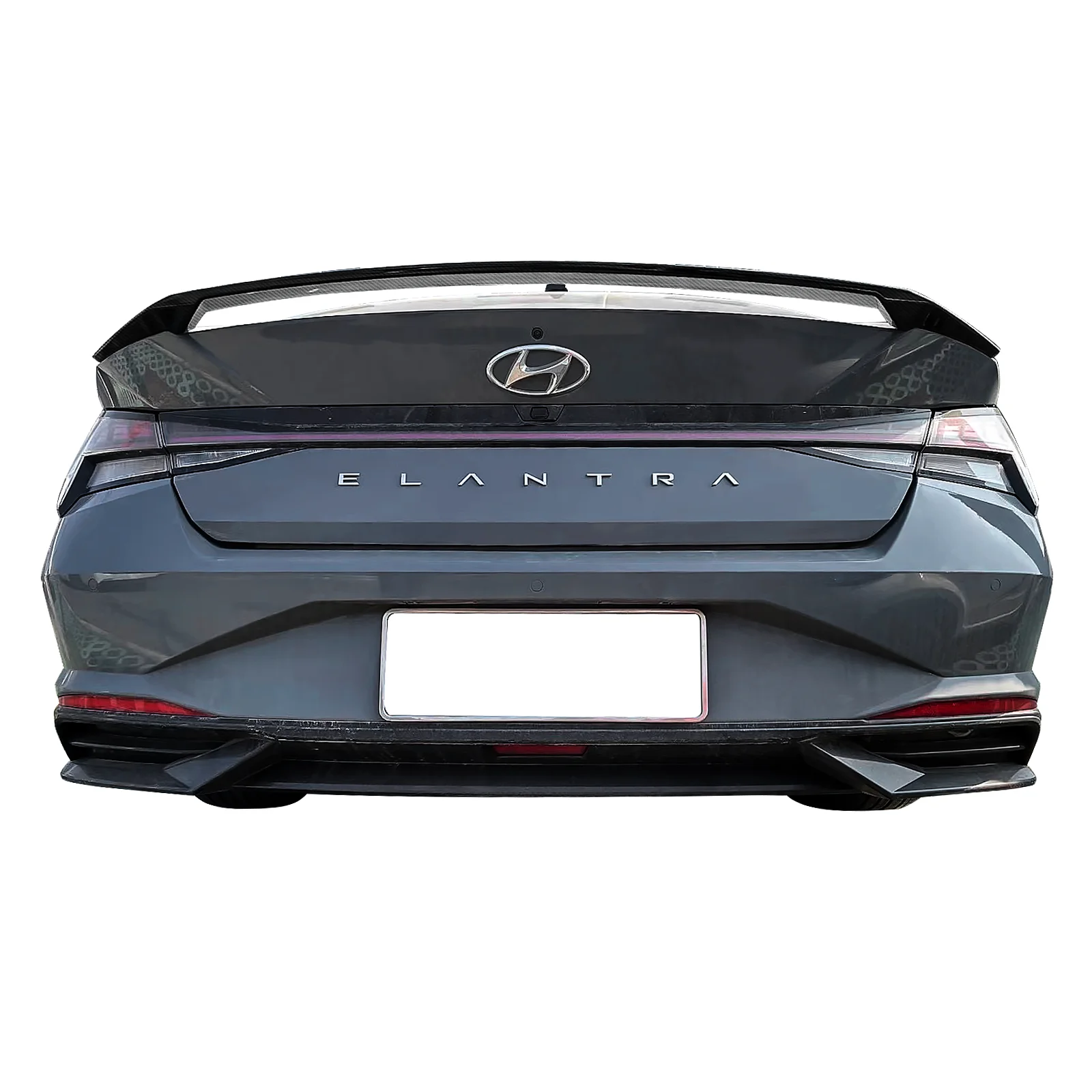 Неокрашенный спойлер багажника из углеродного волокна для 2021-2023 Hyundai Elantra