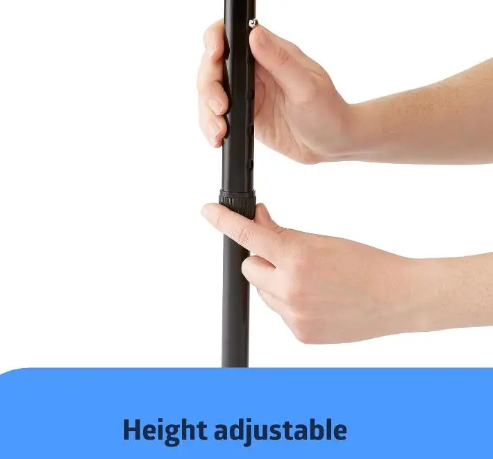 small Quad Base Folding Adjustable Walking Cane with LED Light