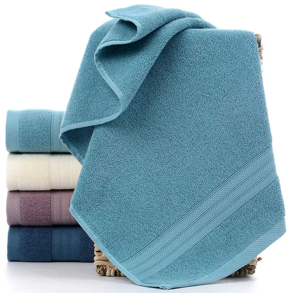 Factory wholesale custom multi-color 100% cotton 34*74cm bath towel soft  Bathroom Towel Sets