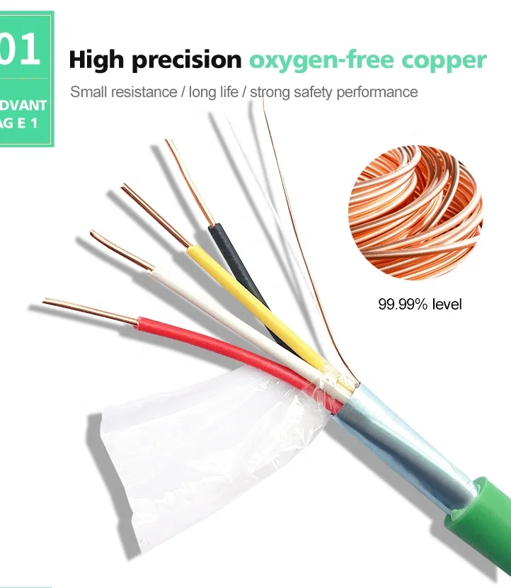 EIB KNX BUS CABLE  2x2x0.8mm  Building Wiring Connection Control Cable Master Green PVC Copper Wire Electric Power Wires Cables