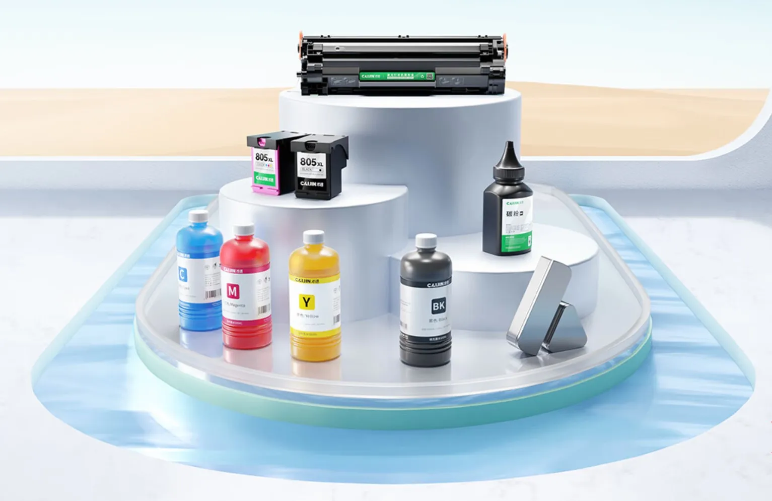 Compatible ink cartridge/bottle for all printer brands and models
