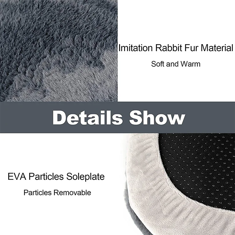 Mydays Outdoor Removable Washable USB Charging Electric Furry Foot Warmer Pad with Heating Functional