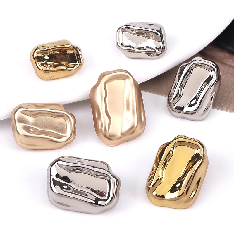irregular shaped metal simple fashion small fragrant suit coat decorative buttons