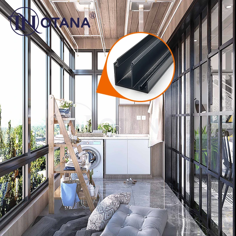 Aluminium window profiles European window 6063 extruded material powder coated profiles