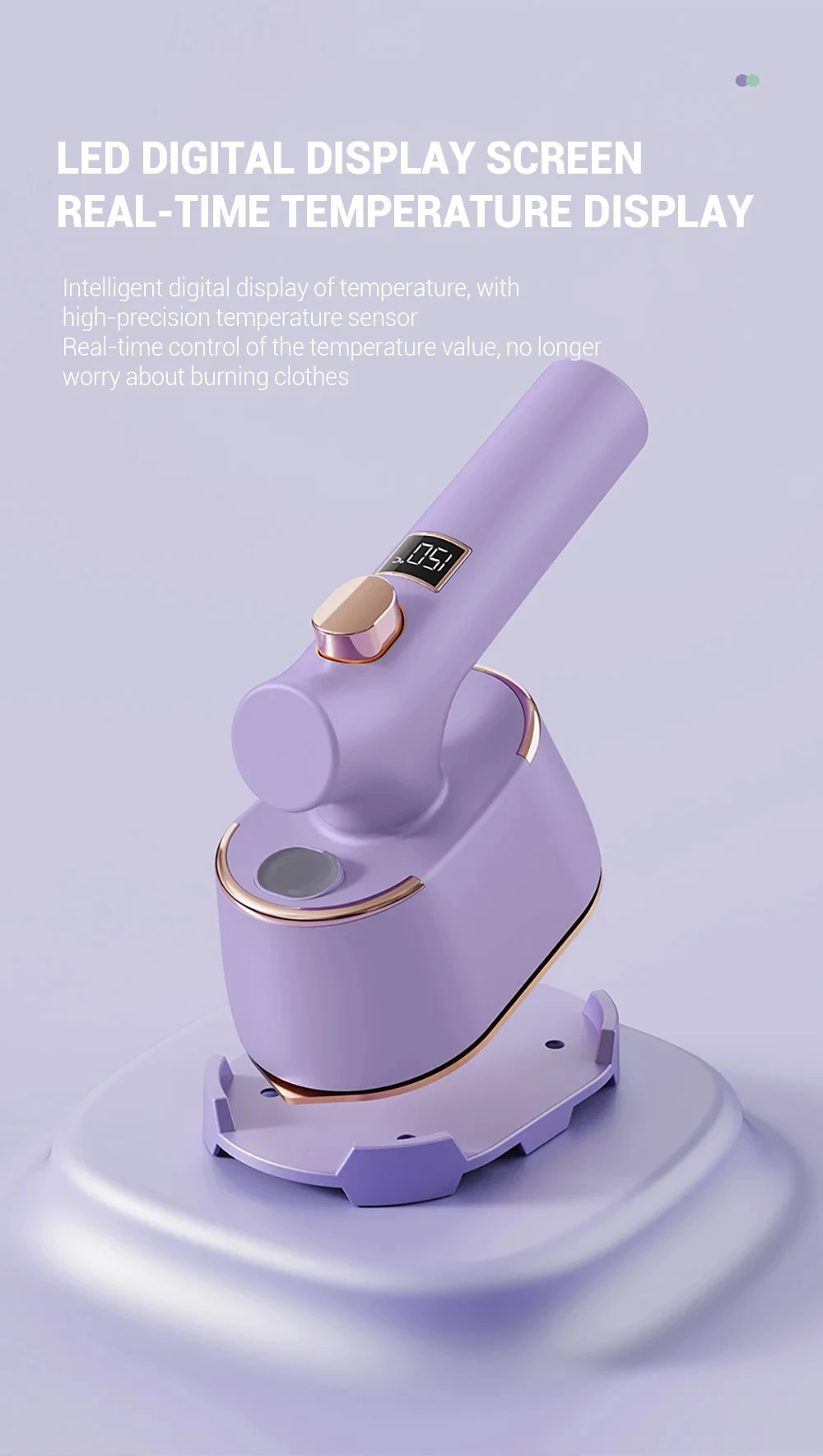 Hot Sale Portable Dry Iron Clothes Steamer Mini Ceramic Soleplate Steam Iron for Home Travel Hotel Sewing Steam Iron for Laundry