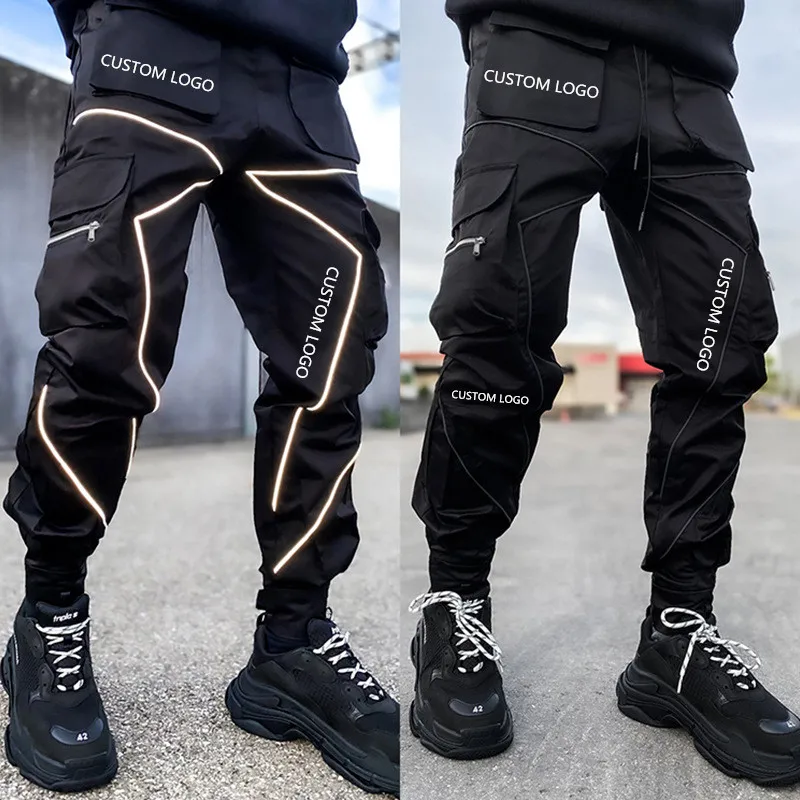 2021 New Style Wholesale sport clothing custom men gym track blank jogger sweat pants with relictive tapes