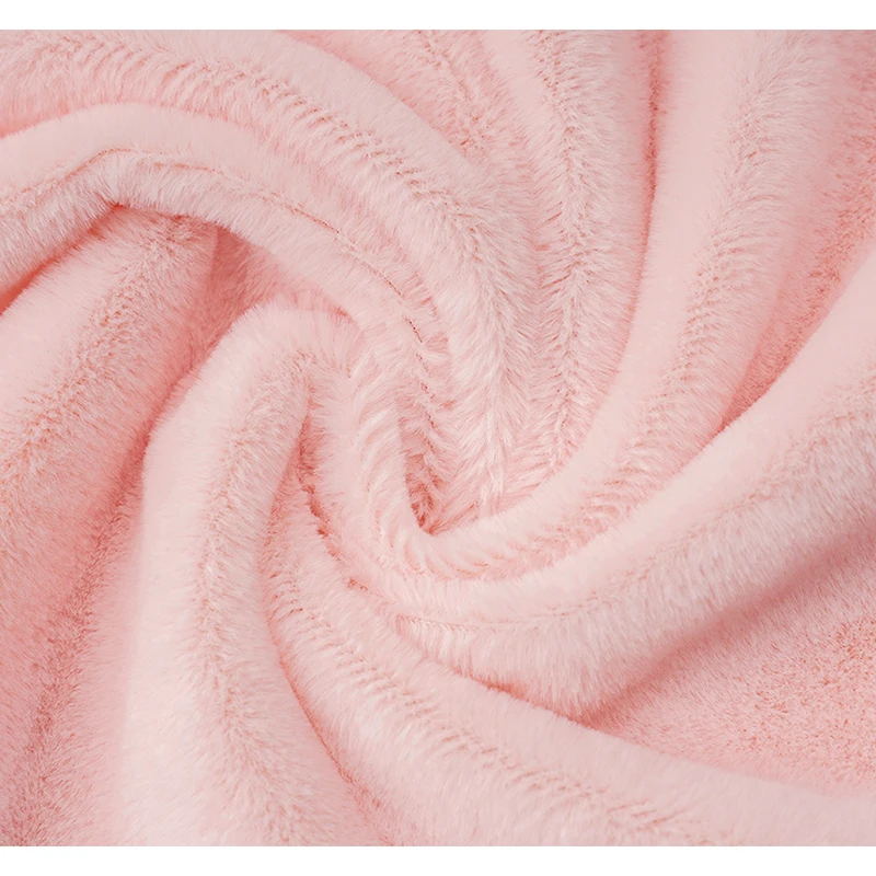 Rabbit Fur Velvet Soft Angora Velour Warm Fabric For Autumn Winter Clothing Fur Jersey Fabric