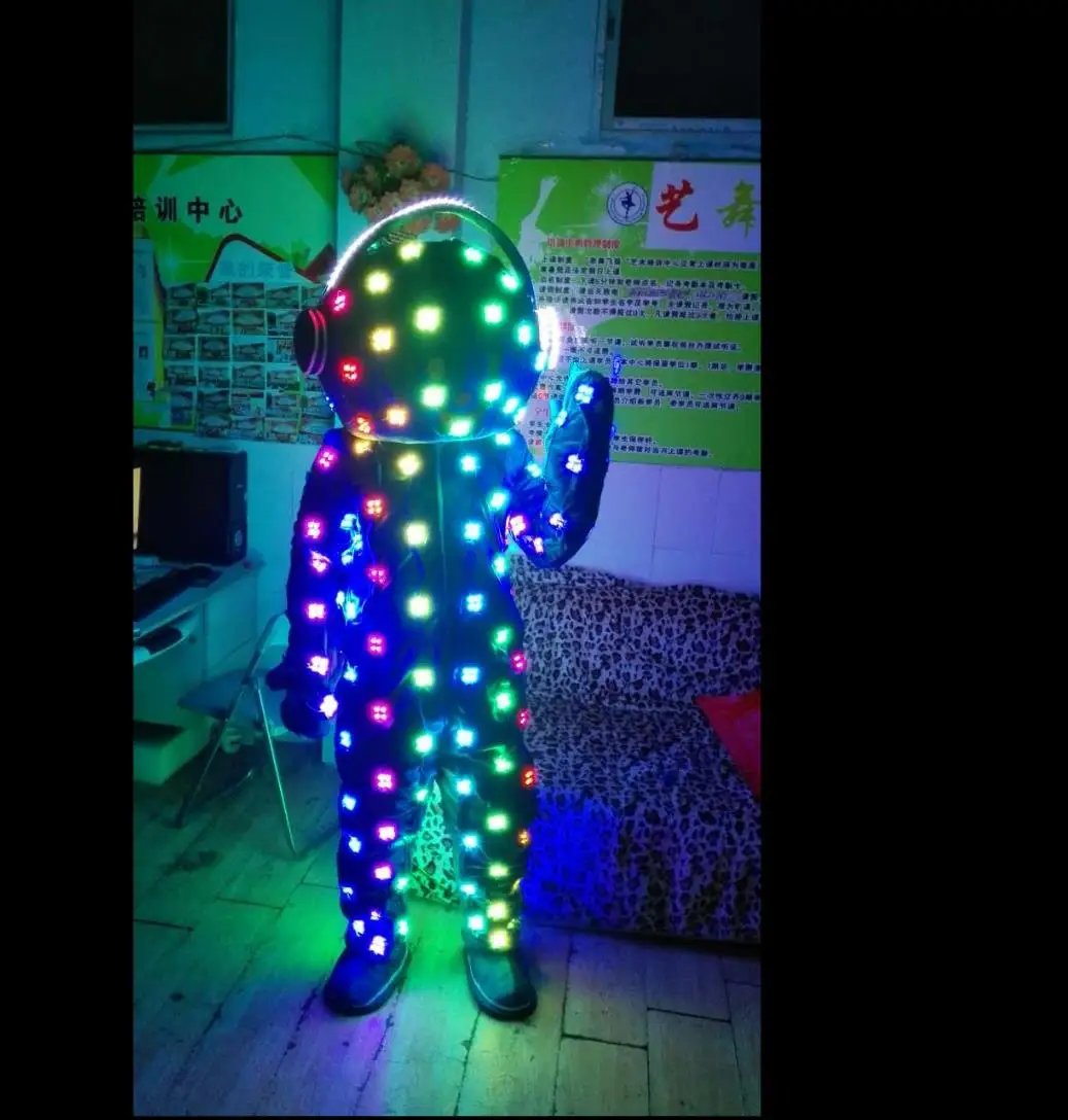 LED Suit DJ Costumes Clothes LED Lights Luminous Stage Dance Performance Show Dress for Night Club