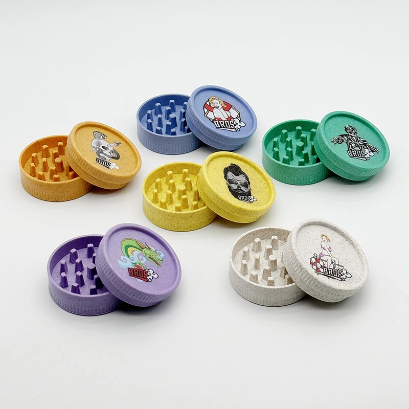 2024 Manual Tobacco degradable  Grinder  custom  new style  55mm 2 parts