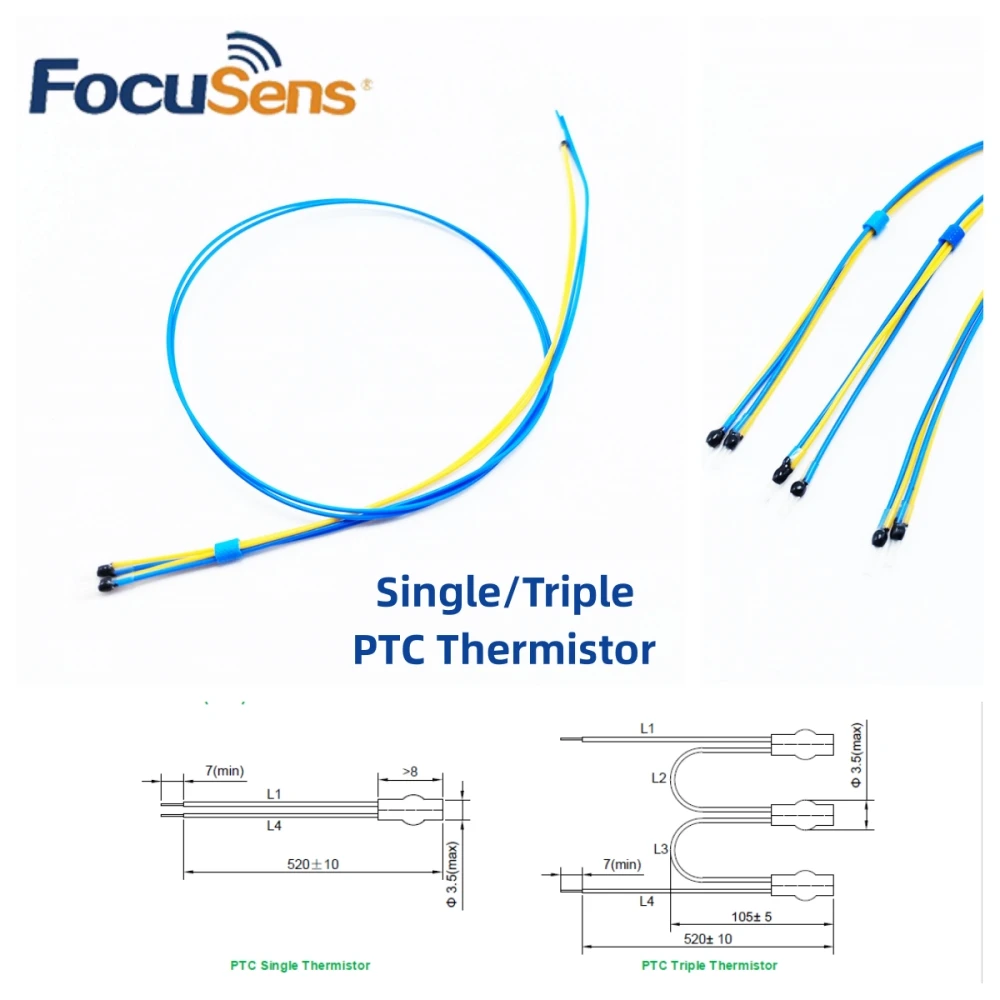 DIN44081 одинарные гранулы 60 70 80 90 100 C тефло керамический термистор PTC для защиты мотора