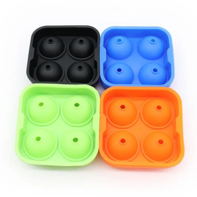 Dishwasher Safe Reusable BPA Free Silicone Molds custom shape ice tray cube Whiskey Ice Ball Maker with Lids