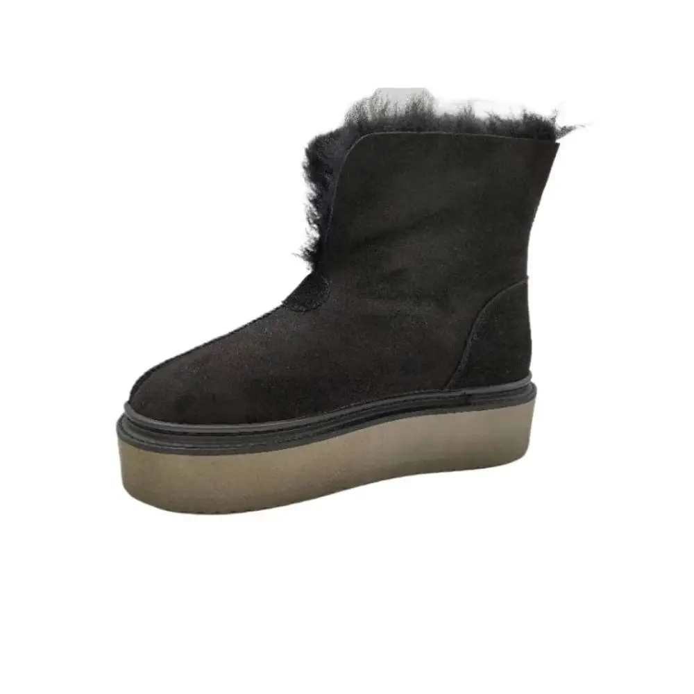 Wholesale Shoes For Ladies New Styles Winter Genuine Leather Fabric Comfortable Snow Boots