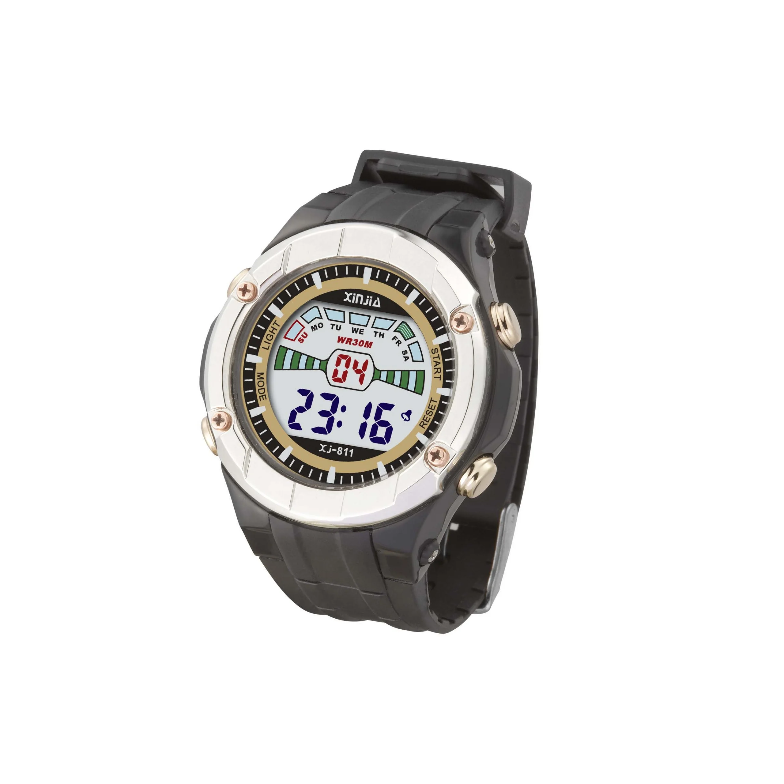 Новинка 2021 модные мужские спортивные часы XINJIA с японским механизмом Цифровые наручные для улицы
