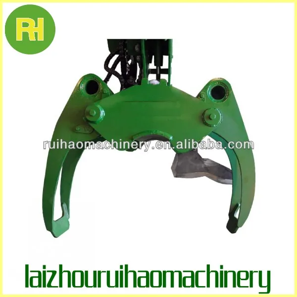 Hydraulic forest  tree wood shear  grabber claw harvester felling head with log forklift crane for ATV UTV trailer for sale