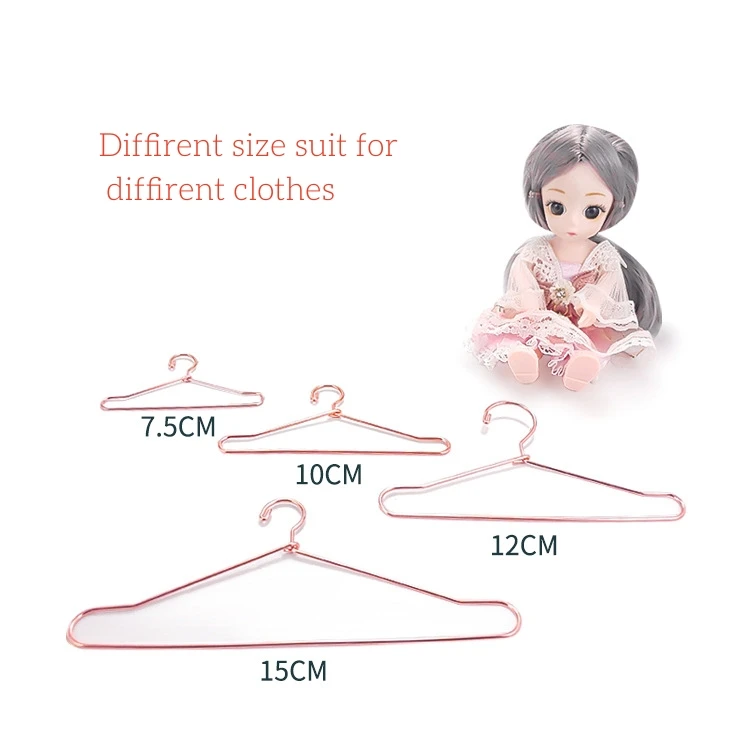 Wholesale metal hanger doll clothes mini hanger BJD doll accessories