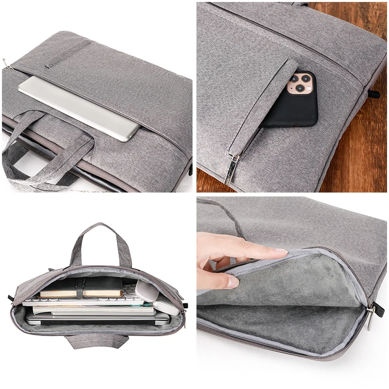 2024 13 14 15.6 Inch one-shoulder laptop bag in solid color wholesale business waterproof bag laptop