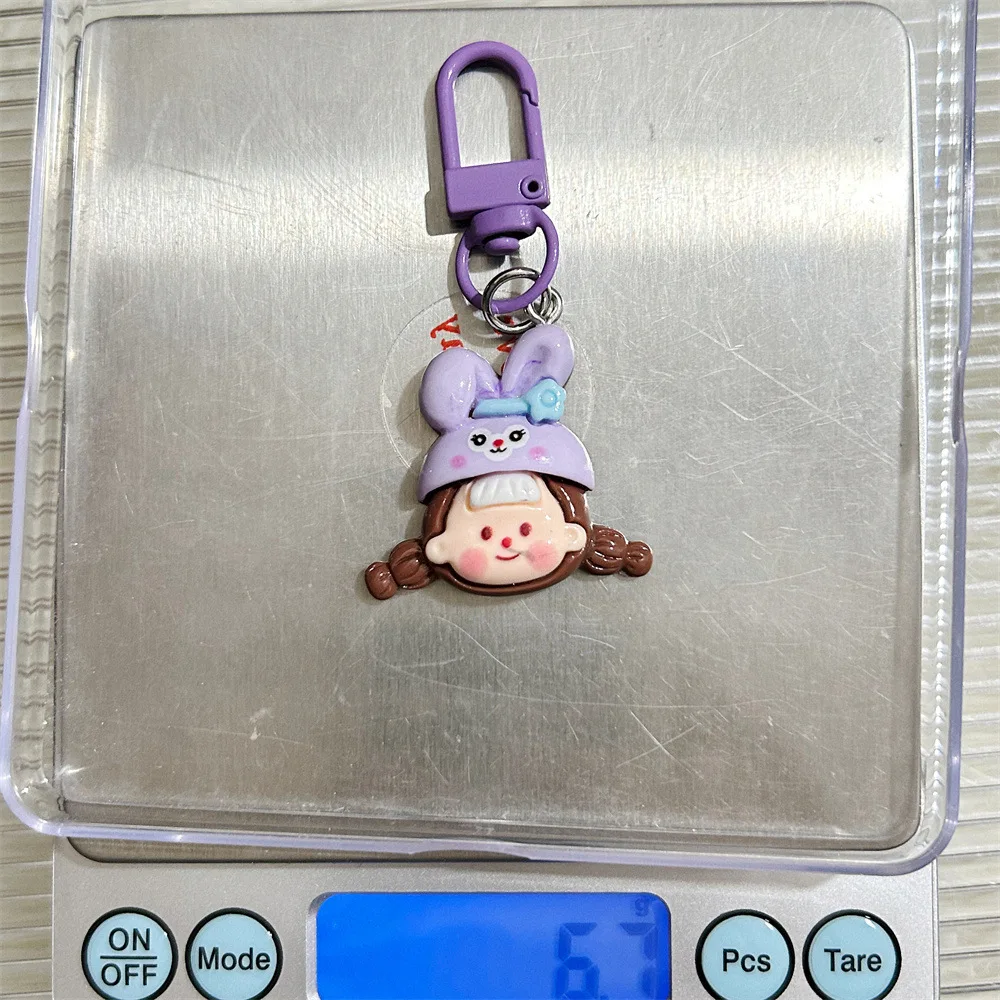 2024 new products Cartoon Sweet and Versatile Multi Girl Pendant Student School Bag Keychain Flower Bear Colorful Accessories