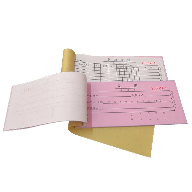 wholesale customizaqble bill receipt invoice book delivery receipt Customized 4-ply carbonless paper carbonless triplicate paper