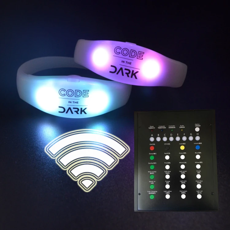 2024 IFUN Новые поступления с логотипом на заказ светодиодные браслеты DMX для событий 512 радиоуправляемый светодиодный браслет для вечеринок