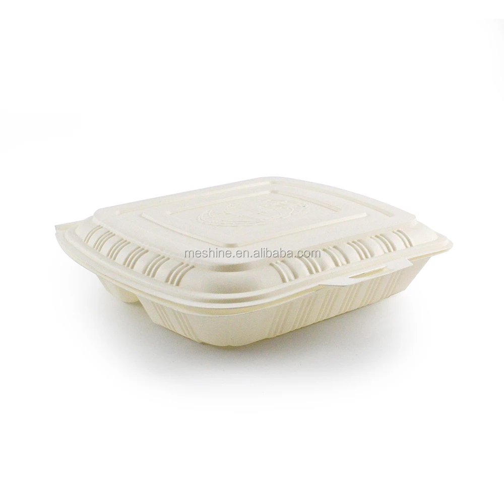 Takeaway Food Packaging 5 compartments Natural Biodegradable Takeout Lunch Boxes Microwaveable Disposable lunch box