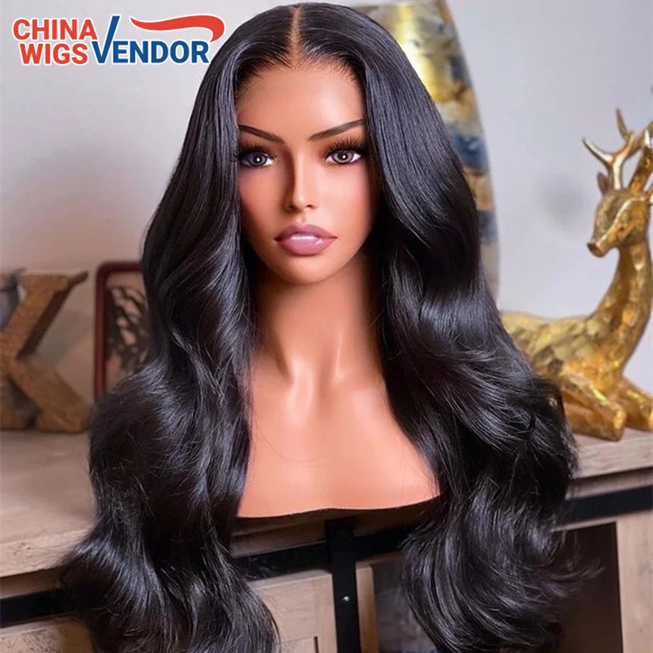 Cheap Virgin Cuticle Aligned Human Hair 13x4 Lace Front Wig,150% Density Black Straight/Body/Loose Wave Natural Hair Wig